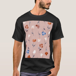 Camiseta Abstrato Floral Watercolor: Pastel Seamless.