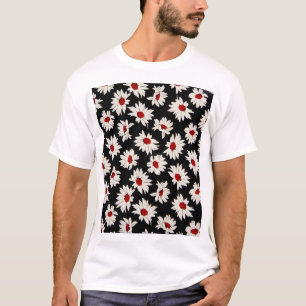 Camiseta Abstrato flores, um padrão de aquarela artístico.