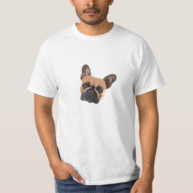 Camiseta Abstrato francês Bulldog Mens T-Shirt (Frente)