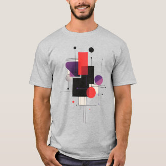 Camiseta Abstrato Geométrica de Arte Moderna Minim