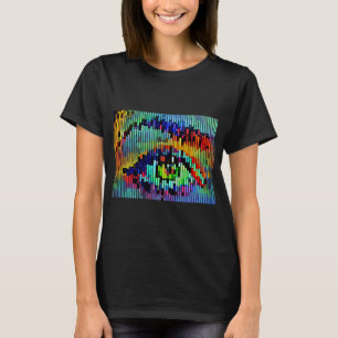 Camiseta Abstrato Geométrica Linhas Mulheres Olhos Arte Ori
