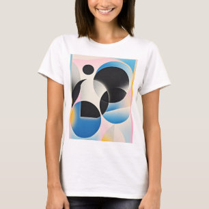 Camiseta Abstrato geométrica vibrante e branca
