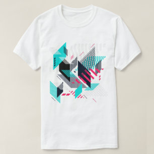 Camiseta Abstrato Geométrico Dinâmico