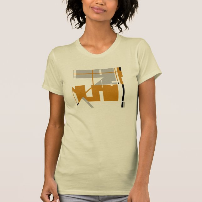 Camiseta Abstrato Geométrico inspirado na Cinza Preta MCM (Frente)
