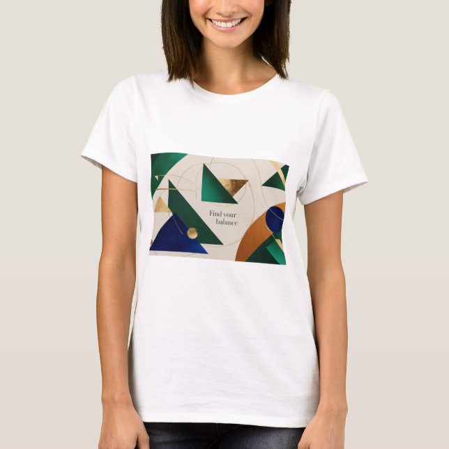 Camiseta Abstrato Geométrico Modern poster minimalista (Frente)