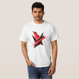 Camiseta Abstrato Geométrico Negrito Formas Modernas de T-S