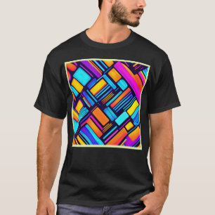 Camiseta Abstrato Geométrico Neon