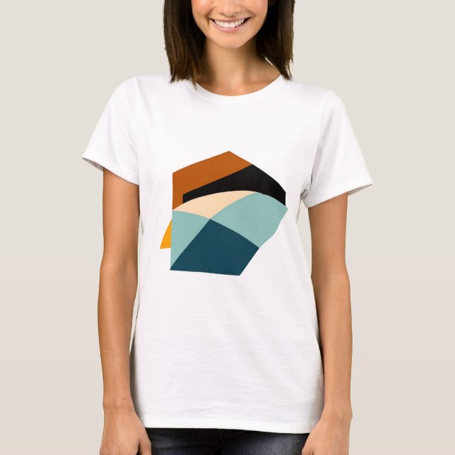 Camiseta Abstrato Geométrico - Padrões de Forma Negrito (Frente)