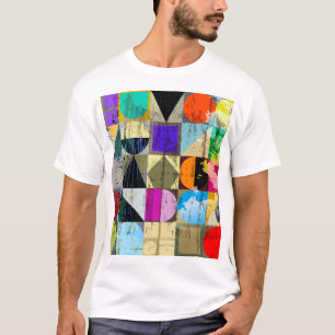 Camiseta Abstrato Geométrico: Traços e Placas