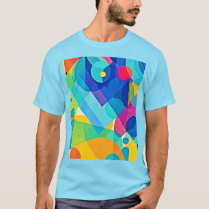 Camiseta Abstrato Geométrico Vibrante