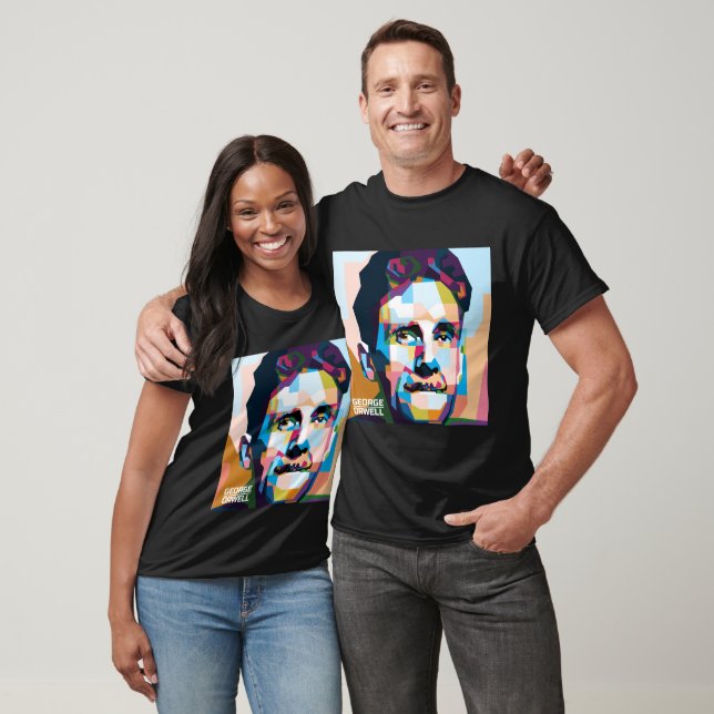 Camiseta Abstrato George Orwell No WPAP (Unissex)