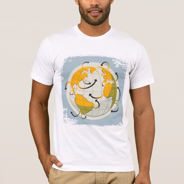 Camiseta Abstrato Globe Mens T-Shirt (Frente)