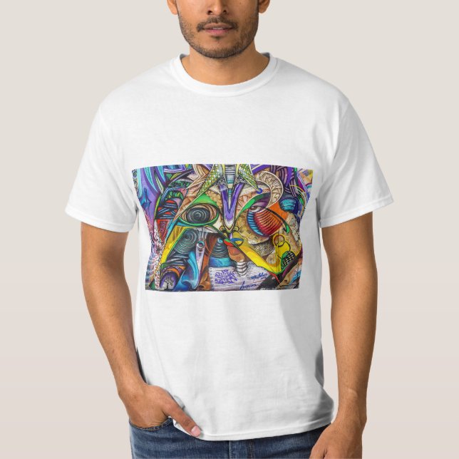 Camiseta abstrato Grafite (Frente)