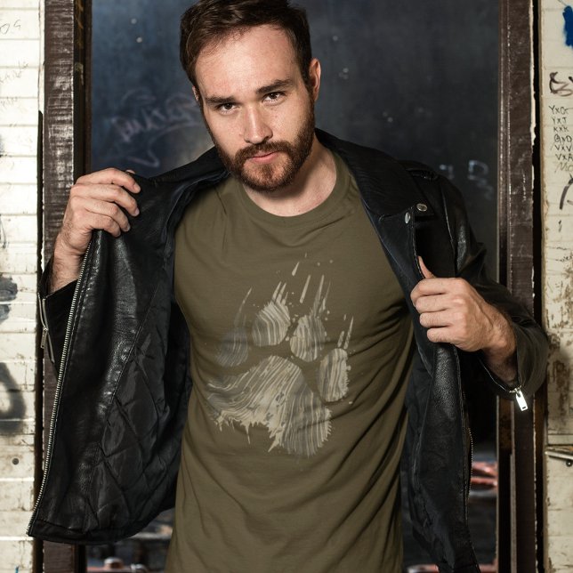 Camiseta Abstrato Grunge Brown Grizzly Bear Claw (Criador carregado)