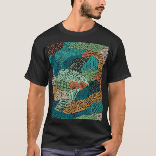 Camiseta Abstrato Grunge: Design de padrão sem costura.