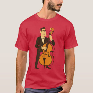 Camiseta Abstrato Jazz Cellist Art - Gráfico de Músicos Mod