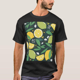 Camiseta Abstrato Lemon: Arte Moderna Sem Costura.