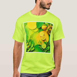Camiseta Abstrato Lemon Limão Nature Art