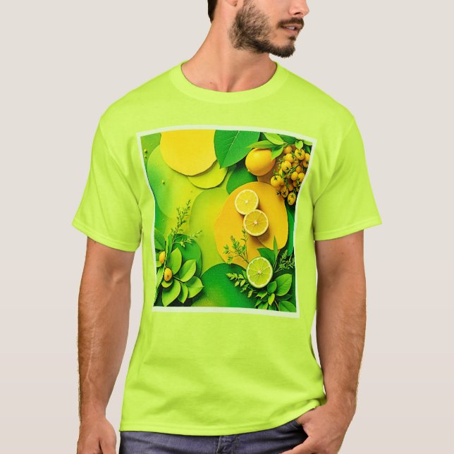 Camiseta Abstrato Lemon Limão Nature Art (Frente)