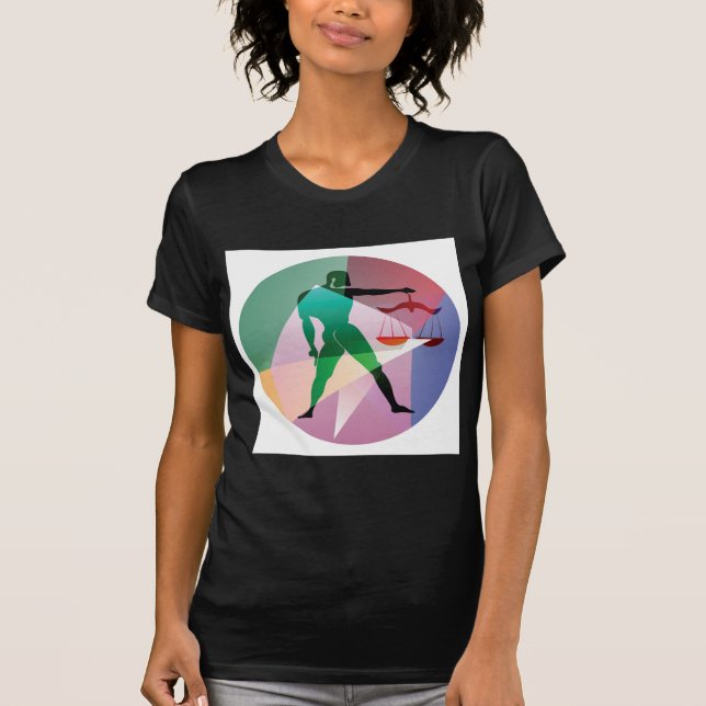 Camiseta abstrato libra (Frente)