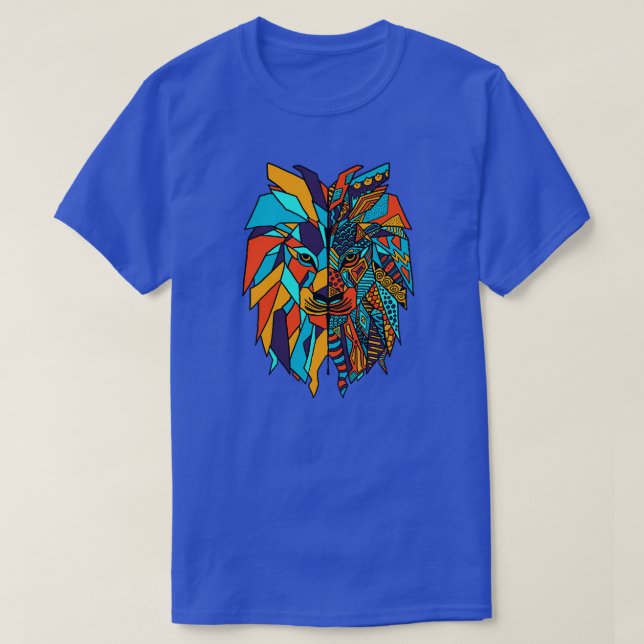 Camiseta Abstrato Lion (Frente do Design)
