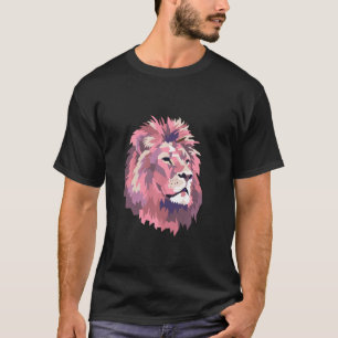 Camiseta Abstrato Lion Face T Shirt Zoo Animal Zoo Keeper T