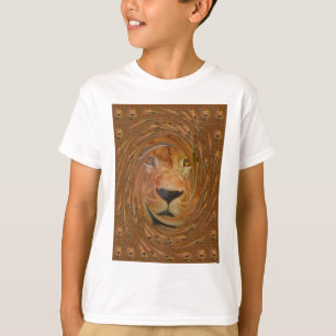 Camiseta Abstrato Lion Safari Art Impressão