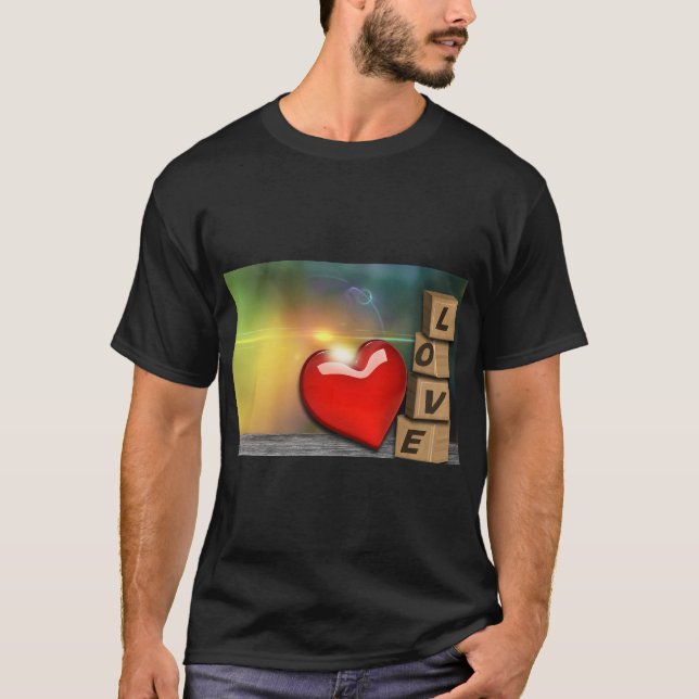 Camiseta Abstrato Love Heart Design (Frente)
