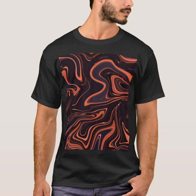 Camiseta Abstrato Marble: Fundo da Textura Artística (Frente)