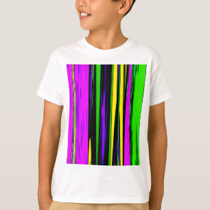 Camiseta Abstrato Mardi Gras Stripes
