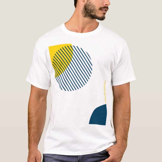 Camiseta Abstrato moderna, simples, mínima, moderna e moder (Frente)