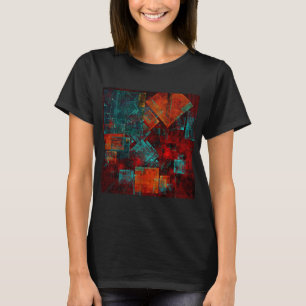 Camiseta Abstrato Moderno Padrão Artístico Legal Colorido