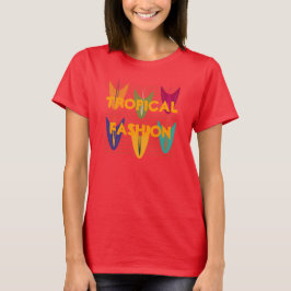 Camiseta Abstrato moderno - Padrão de Tulip Tropical T