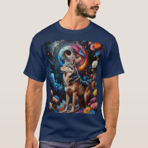 Camiseta Abstrato Moon Wolf