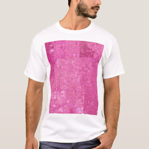 Camiseta Abstrato Mosaico cor-de-rosa brilhante
