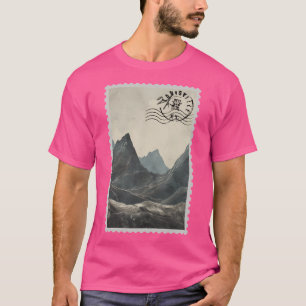 Camiseta Abstrato Mountain Landscapes.Rua de Paisagem de Mo
