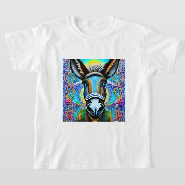 Camiseta Abstrato Multicolor Pequeno Macaco (Postura )