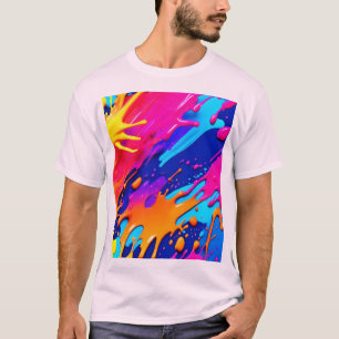 Camiseta Abstrato Neon Paint DriDesign