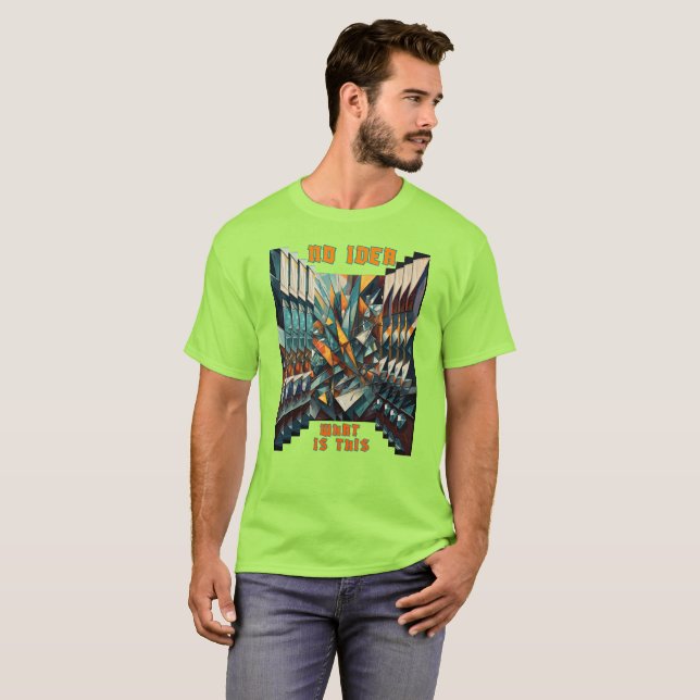 Camiseta Abstrato numéricos com efeito borboleta (Frente Completa)