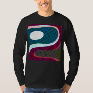 Camiseta Abstrato Ondulado Colorido 612