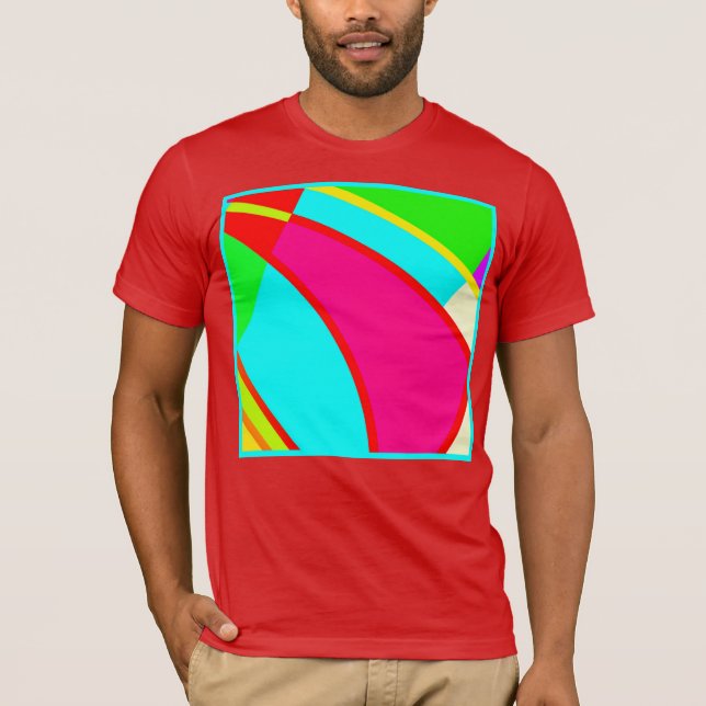 Camiseta Abstrato Padrões coloridos (Frente)