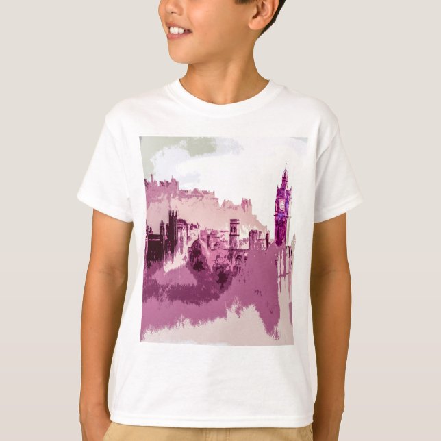 Camiseta Abstrato Painting Edimburgo Capital da Escócia (Frente)