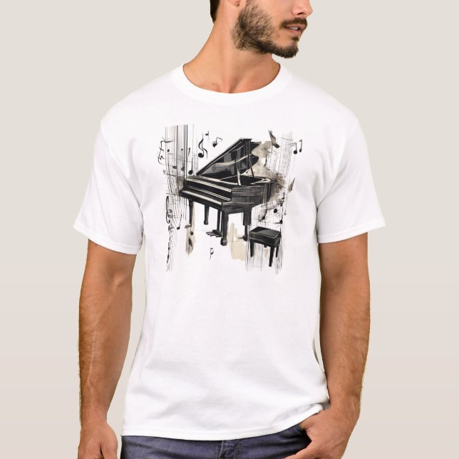 Camiseta Abstrato Piano Art (Frente)