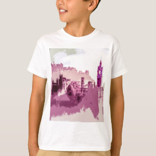 Camiseta Abstrato Pintura de Edimburgo Capital da Escócia