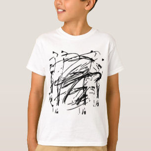 Camiseta Abstrato preto e branco