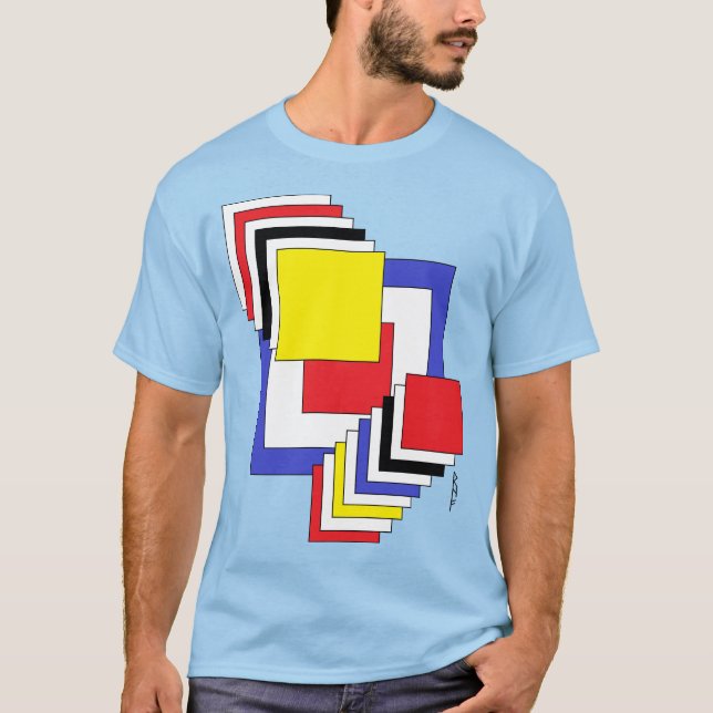 Camiseta Abstrato quadrados (Frente)