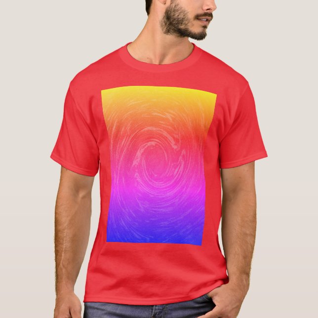 Camiseta Abstrato Rainbow Galaxy Spiral (Frente)