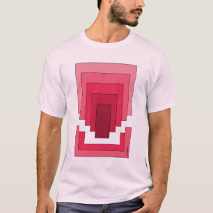 Camiseta Abstrato retângulo em vermelho