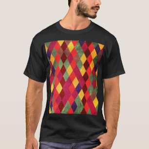 Camiseta Abstrato retroativo: Design de padrão de vinheta