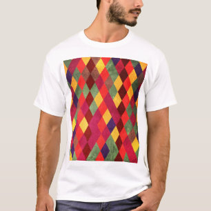 Camiseta Abstrato retroativo: Design de padrão de vinheta